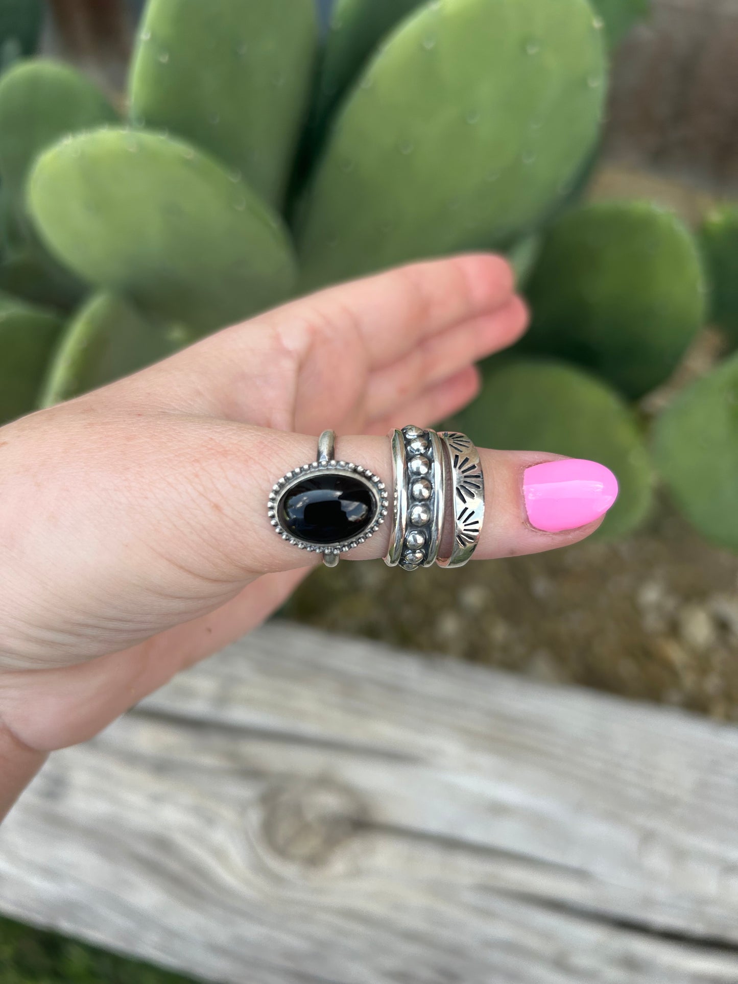 Black Onyx Ring Size 8