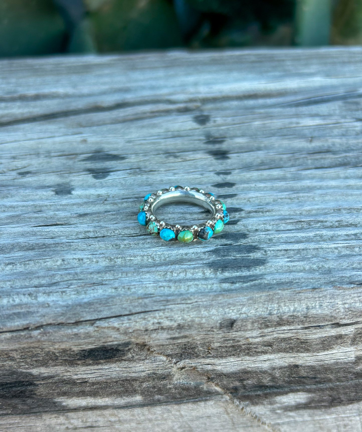 Turquoise Tuesday Eternity Ring Size 6