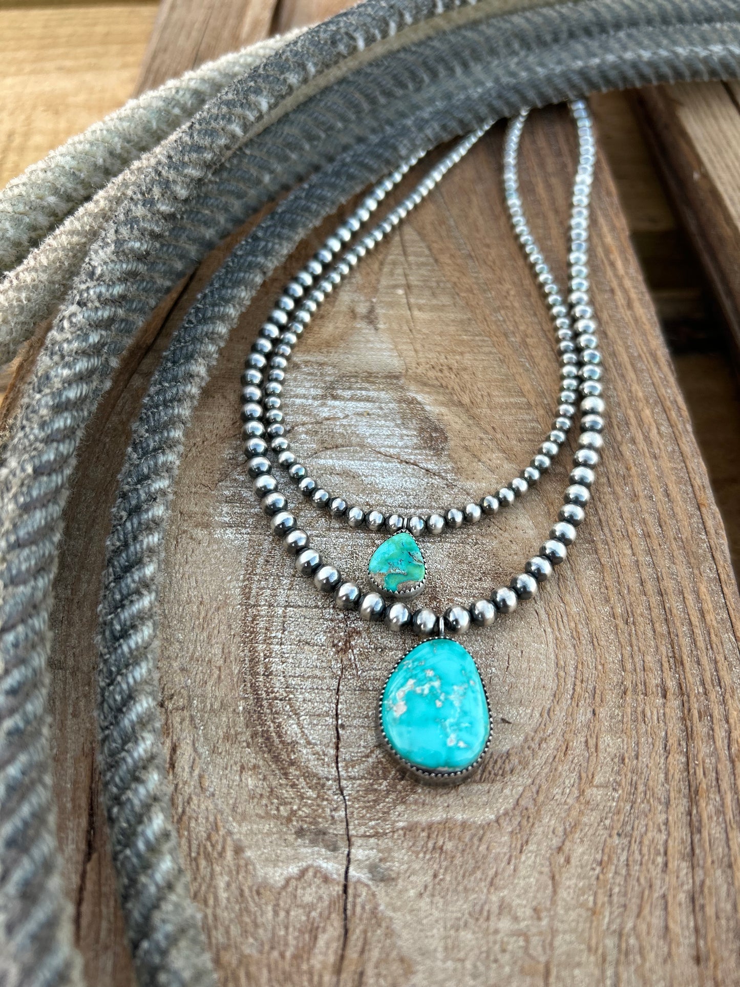 Small Turquoise Pearl Necklace