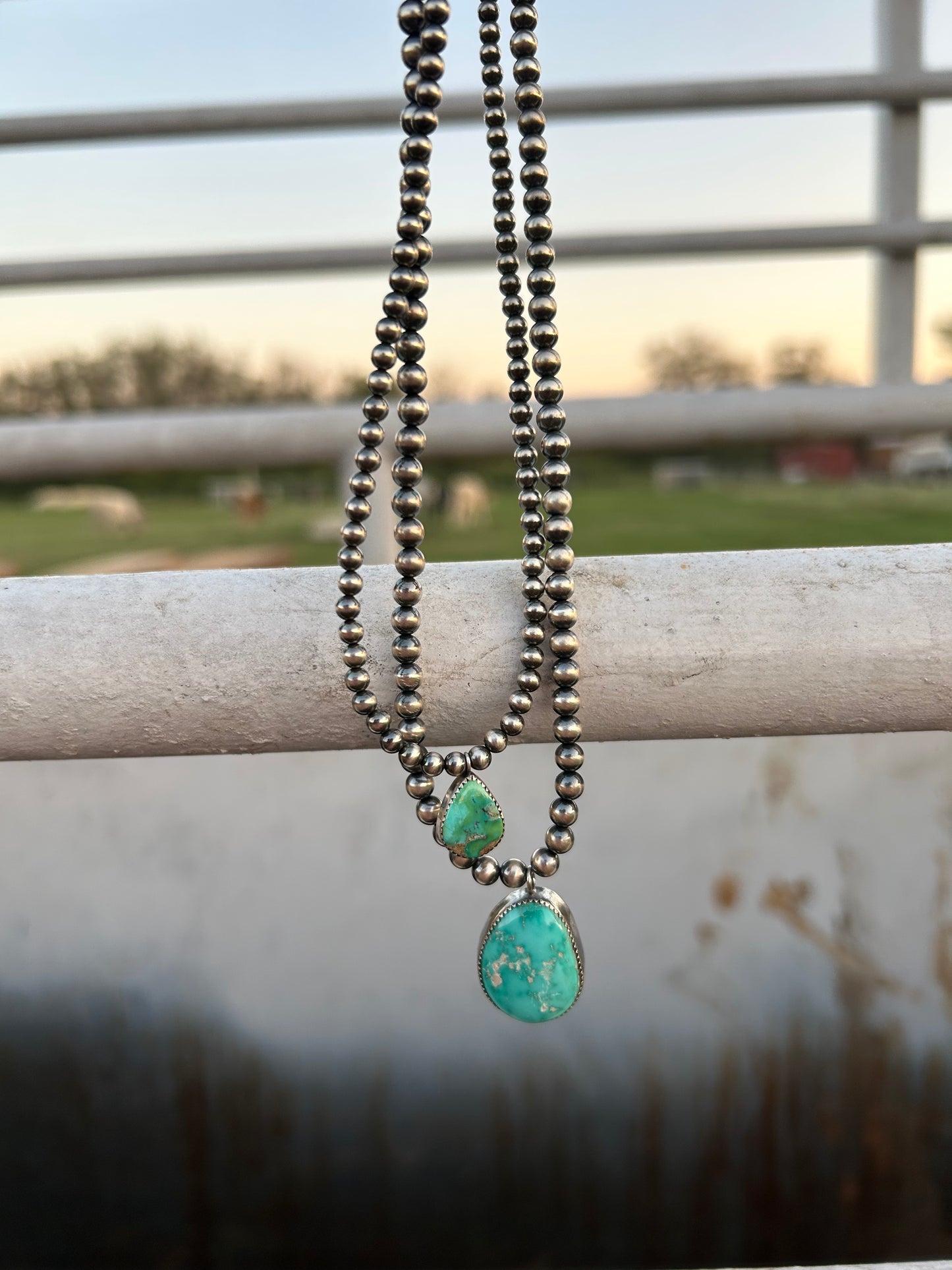 Small Turquoise Pearl Necklace